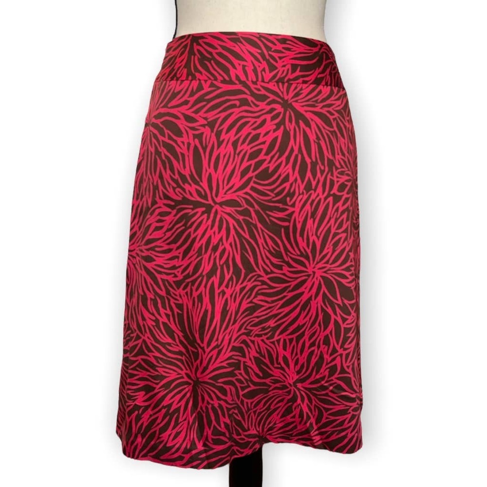 Milly Vintage Brown & Pink Skirt Size 6